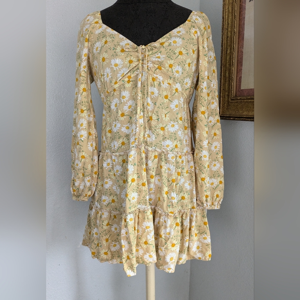 Vtg 90s/ Y2K Daisy Babydoll Mini Dress - Picture 2 of 7
